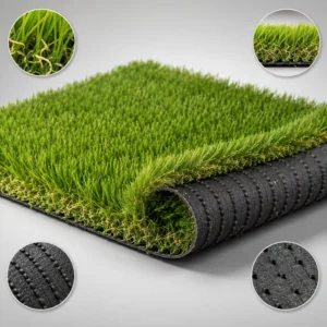 Multi-Purpose 50mm Soft Eco-Friendly Artificial Grass Carpet for School Grounds Play Areas Colorful Synthetic Lawn for Public