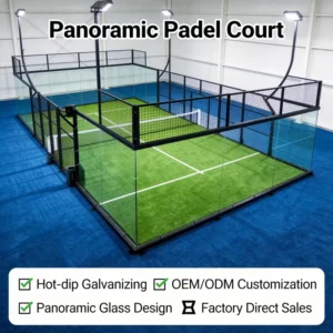 Multi Purpose Mobile Foundation Portable Padel Court for Tennis Paddle Tennis Pickleball Badminton Adjustable Net Height Steel