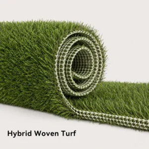 Multifunctional Knitted Hybrid Synthetic Grass Turf No Filling Soft Touch Artificial Lawn for School Garden Playground
