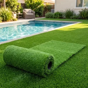 Natural 40mm Soft Artificial Grass Green Turf Synthetic Grass for Indoor Outdoor Backyard Landscaping Swimming Pool Side