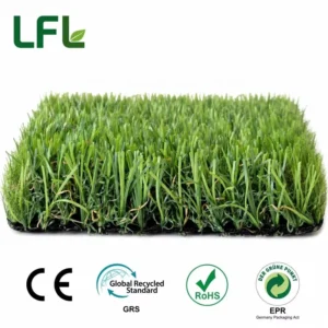 Natural-Look 4-Tone Artificial Grass Turf for Backyard Landscaping, Kid-Safe Soft Touch