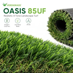 Natural Looking 45mm Commercial Artificial Lawn for Hotel Resort Landscaping High Resilience Realistic Appearance Soft