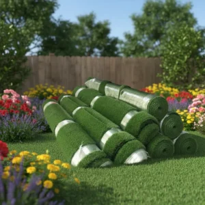 Natural Looking Landscape Artificial Lawn Pet Friendly Drainable Synthetic Grass Park Decoration Outdoor Areas