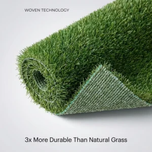 No-Glue 100% Permeable Woven Synthetic Artificial Grass Carpet for School Yard