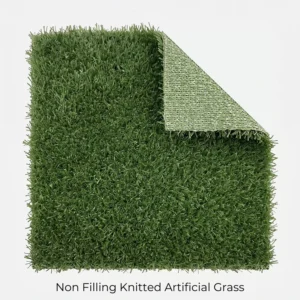 No-Infill Woven Artificial Turf with Low Maintenance for Playgrounds