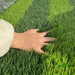 Non-Filled Artificial Turf Waterproof UV-Stabilized Fireproof Football Grass