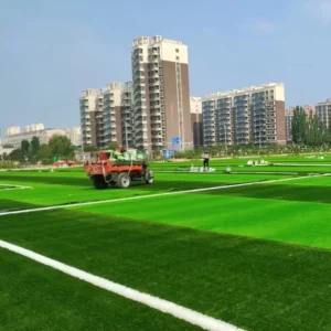 Non Infill Artificial Football Turf for Stadium Renovation and Field Upgrading Safe Soft Synthetic Turf Supplier