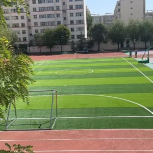 Non Infill Artificial Grass for Kindergarten Playground Soft Safe Turf Outdoor Synthetic Grass Supplier