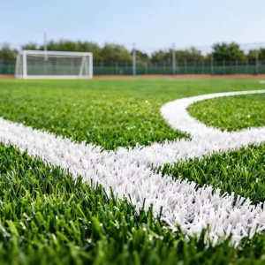 Non-Infill Artificial Sports Grass, High-Density PE Yarn, Shock-Absorption Surface, UV-Resistant for Football Field