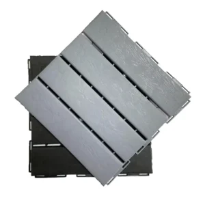 Non-Slip Pool Deck Tiles with Interlocking Stone Texture for Outdoor Use Over Concrete