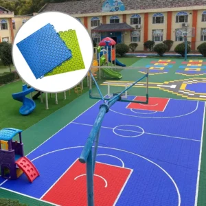 Non slip Material Interlocking Plastic Floor Kindergarten Court Outdoor Backyard PP Tiles