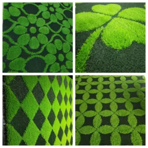 Outdoor 3D Patterned Grass UV Resistance Synthetic Turf Mat Eco-Friendly Soft Carpet Artificial Grass for Garden Backyard