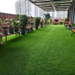 Outdoor Artificial Turf Grass Carpet Eco Friendly Durable 20mm Green Garden Use