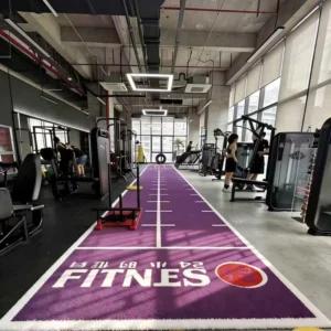 Outdoor Indoor Fitness Artificial Gym Turf Sled High Density Durable Purple Gym Turf Support LOGO Graphics Customized