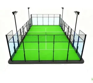 Outdoor Padel Court with Artificial Turf Full Panoramic Paddle Tennis Court 20x10m Kit Steel Structure Frame Factory Price