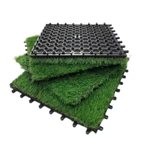 PP Interlocking Eco-Friendly Outdoor Artificial Grass Floor Tile