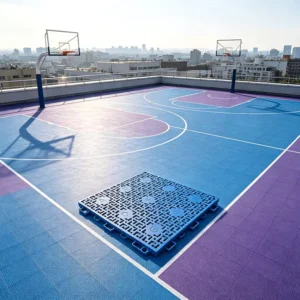 PP Interlocking Suspended Floor for Rooftop Outdoor Mini Basketball Courts