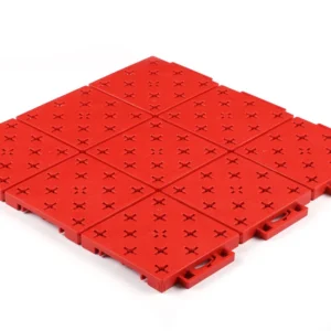 PP Material Elastic Star Interlocking Artificial Grass Tiles for Outdoor Sport Courts Fireproof Sport Flooring
