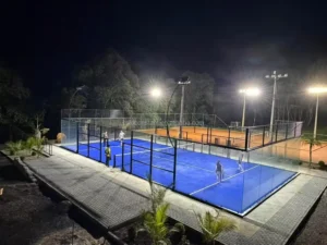 Padel Court System 20m x 10m with Stainless Steel, 200W LED Lights