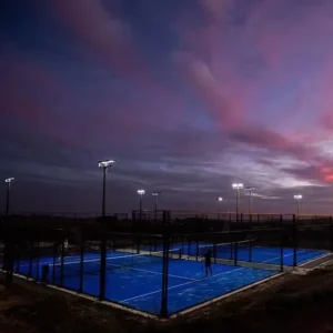 Padel Tennis Court Outdoor Panoramic Roof Hot Dip Galvanized 20m*10m Artificial Turf Warranty
