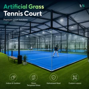 Panoramic Padel Court Artificial Grass for Tennis Sports Competition Training