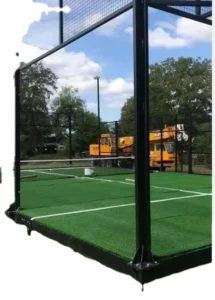 Panoramic Padel Court Outdoor Padel Tennis Court Set with LED Lighting System and Artificial Turf for Tournament