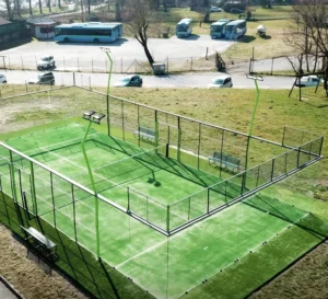 Panoramic Padel Tennis Court with 12mm Artificial Turf 20m*10m Size 3 Year Warranty Sports Equipment