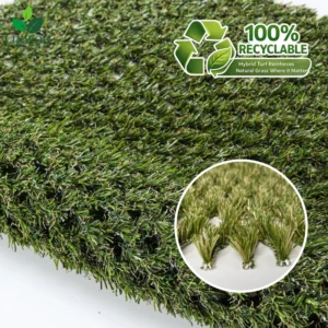 Permeable Hybrid Turf Grass Heavy Duty Eco Friendly Artificial Grass Carpet Combination Artificial Grass with True Grass