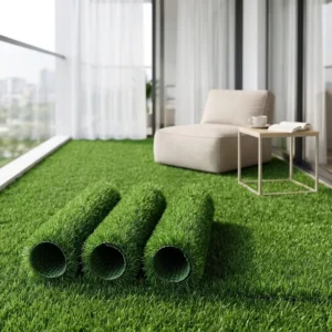 Pet-Friendly HH 35mm Plastic Artificial Grass, Soft Waterproof Turf for Indoor/Outdoor Backyard Landscaping