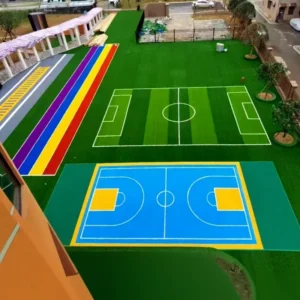 Plastic Faux Carpet Football Field Artificial Turf Kindergarten Outdoor Artificial Grass Simulation Turf Mats Decorative Fencing