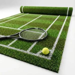 Plastic Infill System Artificial Turf for Cricket Fields 50mm Pile Height Eco-Friendly Outdoor Surface