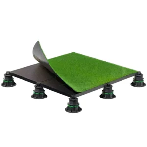 Plastic Turf Support Tray Modular Raised Flooring System with Adjustable Pedestal for Outdoor Use