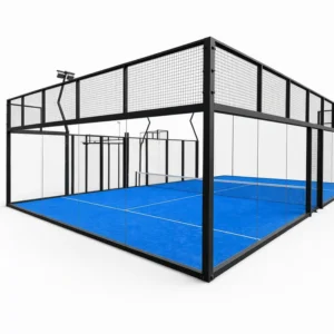 Prefabricated Modular Padel Court Padel Tennis Court 20m X 10m Kit Easy Assembly Galvanized Frame Turf