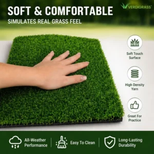 Premium Verdigrass Champ 81UF Custom Logo 15mm Golf Putting Mat Artificial Turf for Corporate Office and Hotel Putting Green