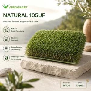Professional 50.8mm Soft Resilient Synthetic Grass for Hotel Resort Landscaping Flame Retardant Self draining