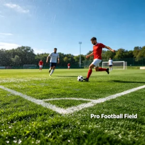 Professional Grade Woven Artificial Football Turf Roll Fast Drainage Synthetic Grass for Sports Court