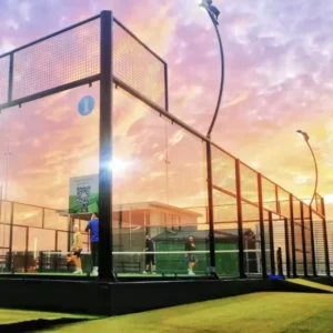 Professional Padel Tennis Court Equipment Supplier 20m*10m Hot Dip Galvanized Court 200W LED Lights for Indoor Outdoor Use