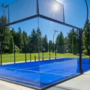 Professional Panoramic Padel Court 20x10m 12mm Tempered Glass Steel Frame Artificial Turf Outdoor LED Light Club Sport