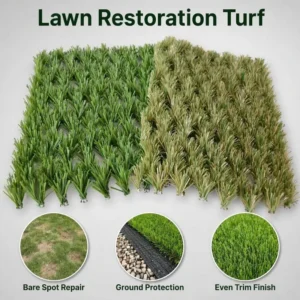 Professional Woven Hybrid Turf for Natural Lawn Reinforcement Bald Patch Restoration and Protection Durable Mixed Grass Mat