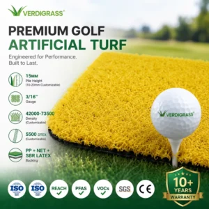REACH Certified Artificial Grass Putting Green CE Approved