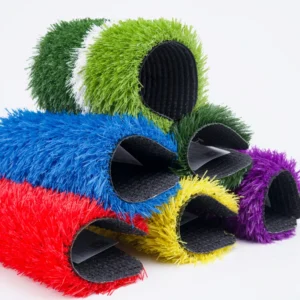 Rainbow Color Synthetic Grass Turf Coloured Runway Artificial Grass Carpet for Kindergarten Playground