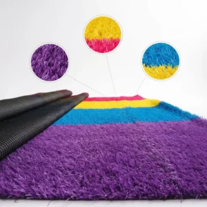 Rainbow Synthetic Grass Red Artificial Turf Colorful Shopping Mall Decor for Kindergarten