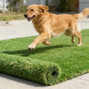 Realistic 20mm Natural Green Artificial Grass for Backyards UV Resistant Synthetic Turf for Outdoor Recreation