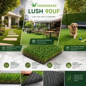 Realistic 30mm Soft High-Density Synthetic Turf for High-Traffic Exhibitions