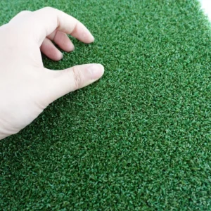 Realistic PP High Density Green Artificial Grass Sports Turf Thick Pile (15mm) Waterproof Fire Resistant No Filler