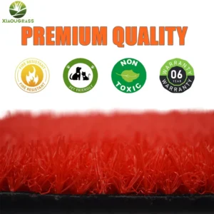 Red Artificial Grass 20mm Child and Pet-Friendly