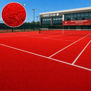 Red Artificial Sports Turf for Tennis Courts Synthetic Grass Roll for Clubs, Schools, and Recreation Facilities