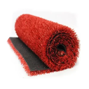 Red Plastic Artificial Grass Wall Decoration for Kindergartens and Outdoor Celebrations