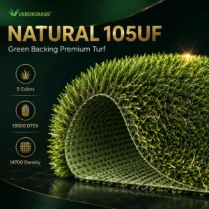 Resilient 50.8mm Soft Eco-Friendly Artificial Lawn for Patio and Deck Decoration, Flame Retardant, Self-Draining