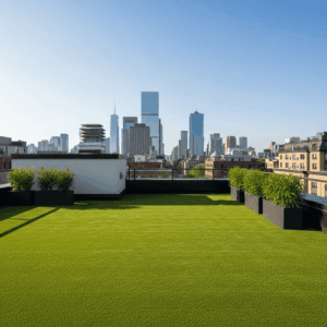 Customizable Artificial Grass for Urban Outdoor and Rooftop Applications